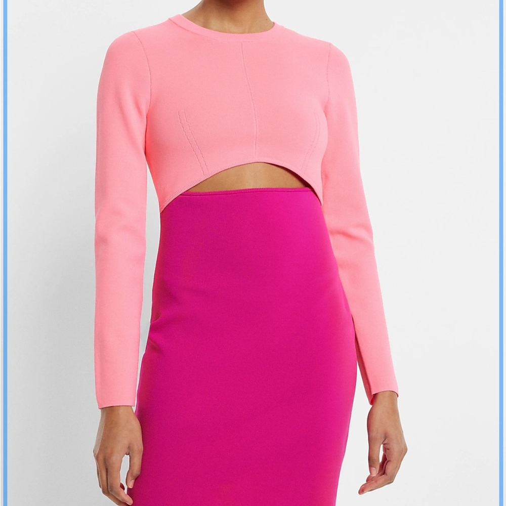 Pink and Fuchsia Cutout Dress